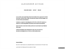 Tablet Screenshot of alexanderaciman.com